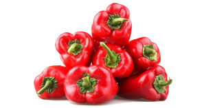 Red and Yellow Peppers Greenhouse Crop Image